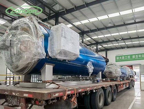 貓條客戶噴淋殺菌鍋廠家發貨