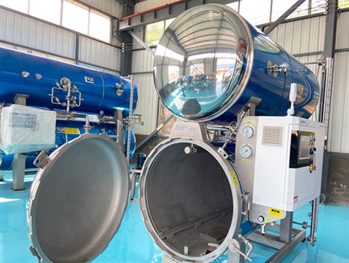 雙層水浴式鋁罐高溫滅菌設備 高溫殺菌鍋