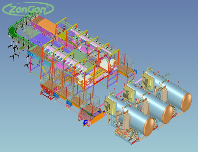 全自動裝卸籠殺菌設(shè)備
