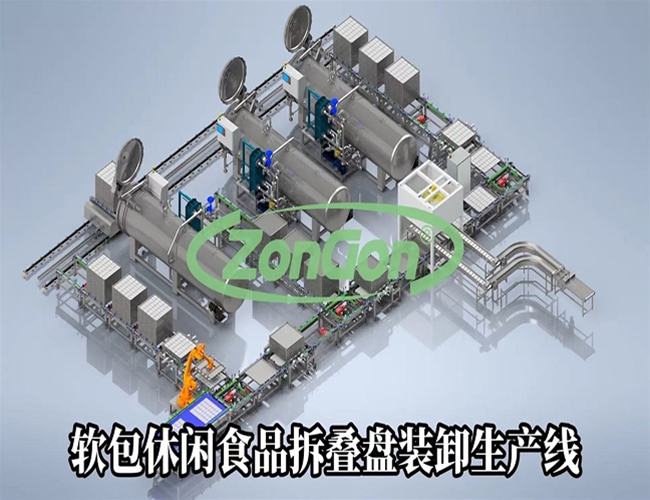 全自動殺菌流水線配套裝卸系統